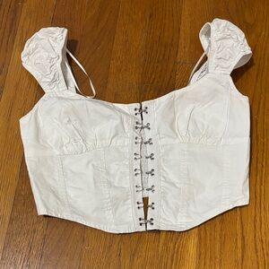GARAGE White Corset-Style Women's Top
